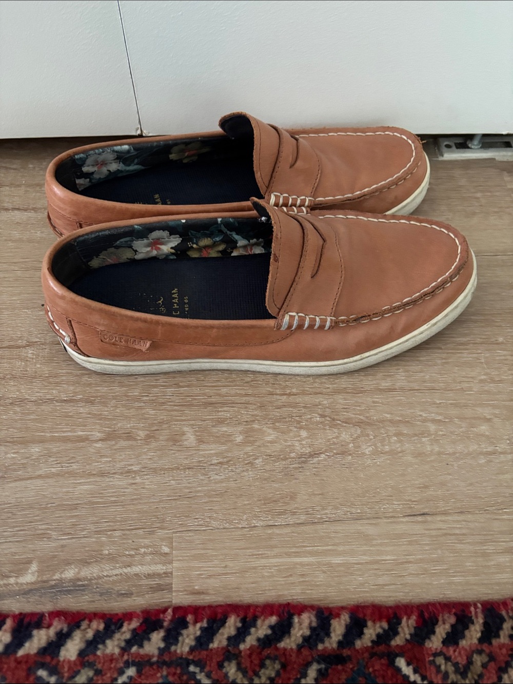 Cole Haan Men's Leather Penny Loafers - Brown - Picture 2 of 5